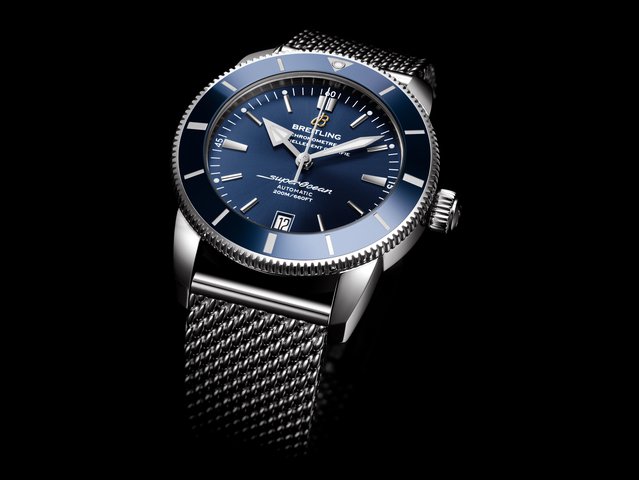 breitling Ocean II 42 MM Automatic Blue Dial Full Steel A17365D1/C915 - Year: 2020