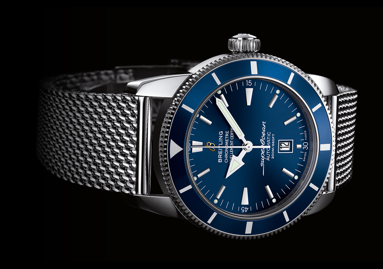 Breitling Super Ocean Heritage 42 Limited Edition - barely wornbreitling Super Ocean Heritage 42 mesh bracelet men's watch A17321