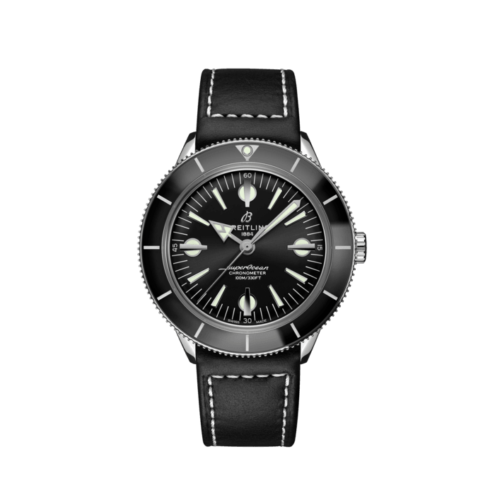 Superocean Heritage '57 Edelstahl - Schwarz A10370121B1X2