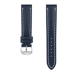 Blue calfskin leather strap - 20 mm