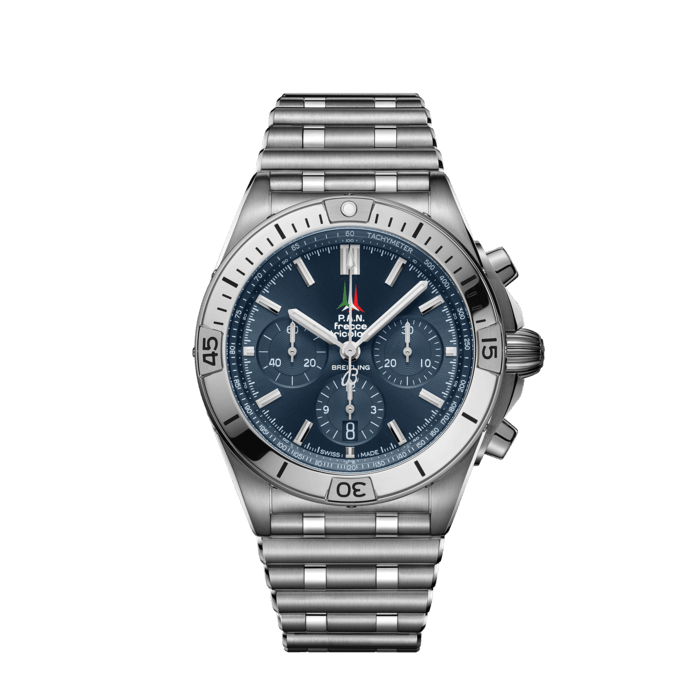 Chronomat B01 42 Frecce Tricolori Stainless steel - Blue AB01344A1C1A1