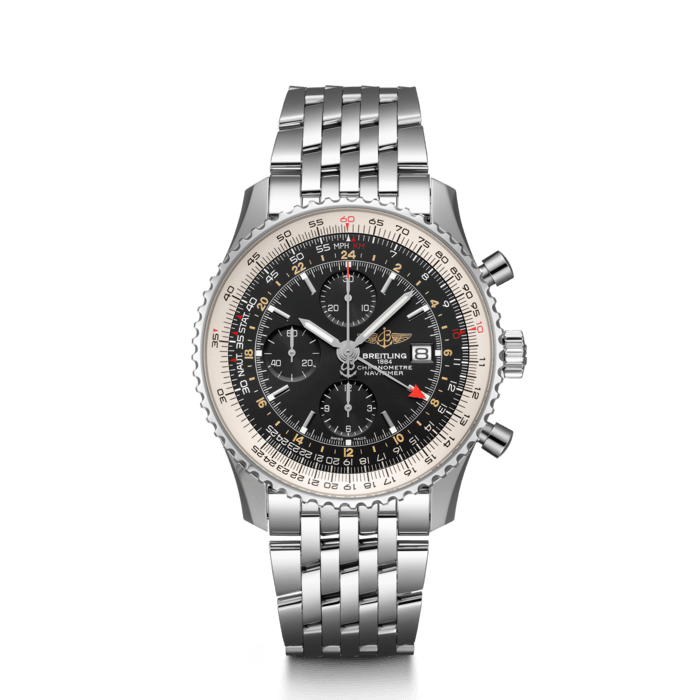 Navitimer Chronograph GMT 46 Stainless steel - Black A24322121B1A1 
