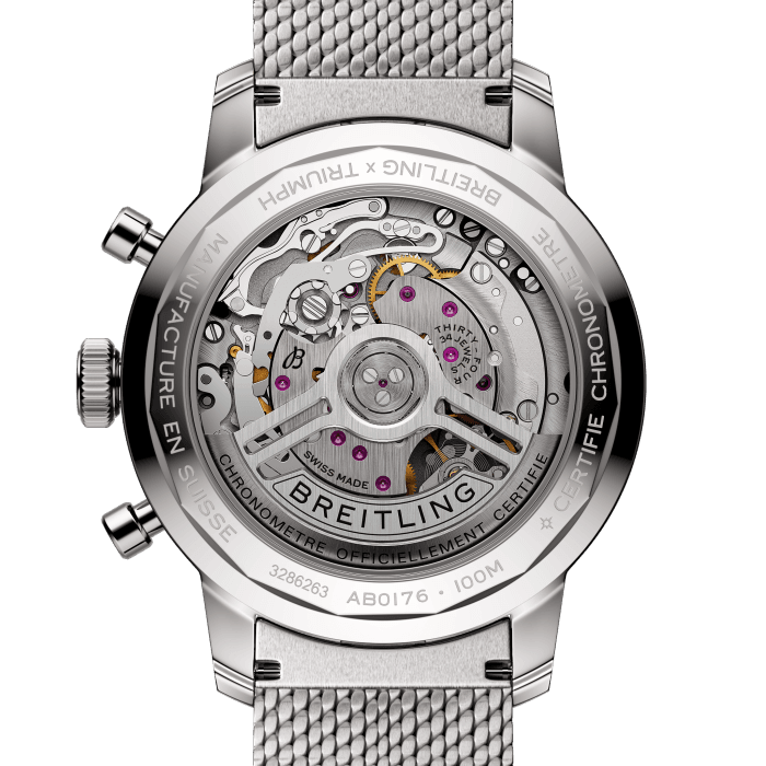 Breitling stainless steel back water resistant 2025