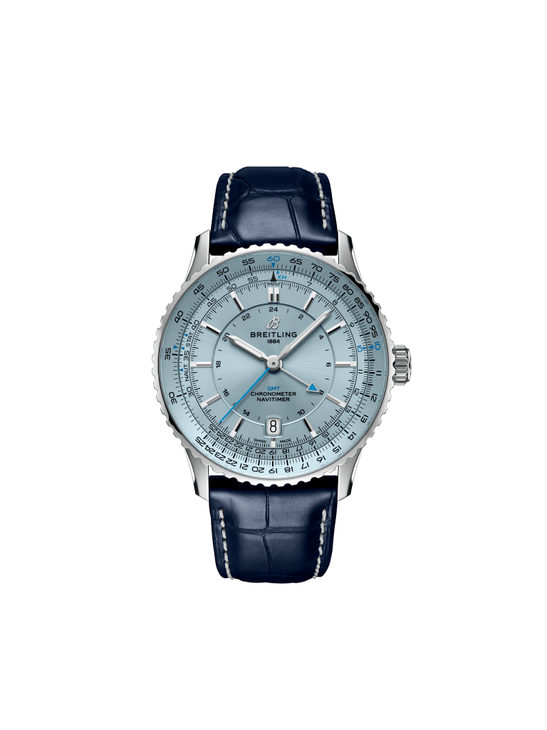 Navitimer Automatic GMT 41 - Stainless steel - Ice blue