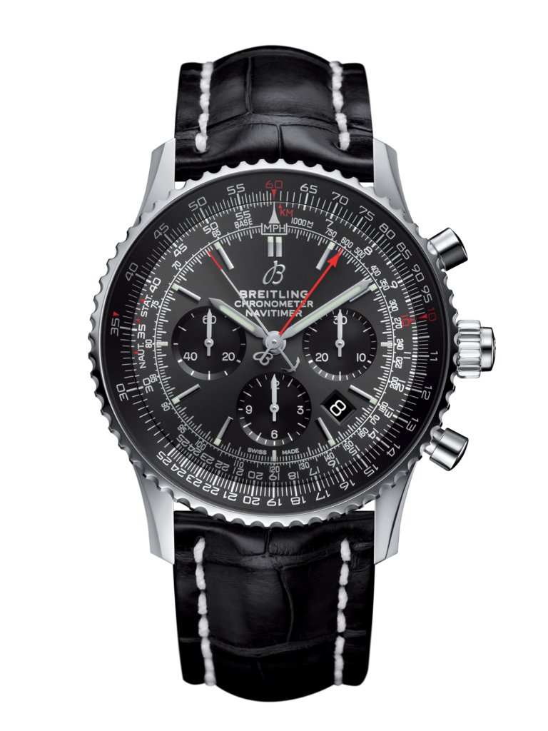 Navitimer B03 Chronograph Rattrapante 45 Acier inoxydable - Anthracite  AB03102A1F1P2 | Breitling