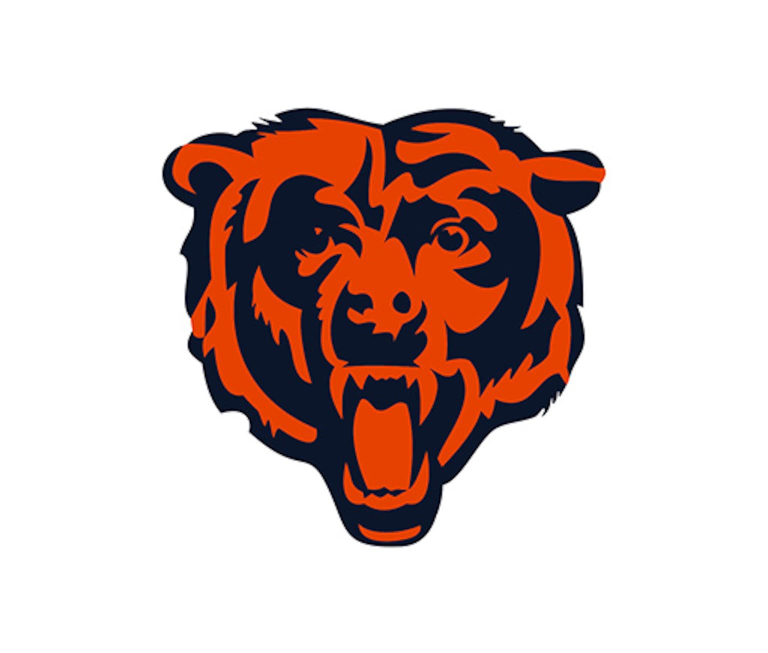 The logo of the NFL team Chicago Bears, a red and black bear.
