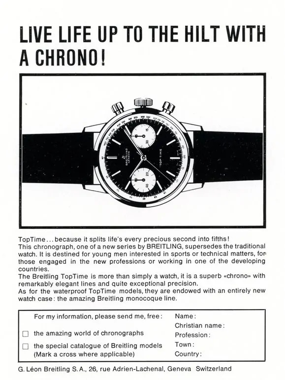 Breitling Top Time Watch – Live Life up to the Hilt!