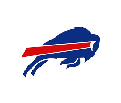 The logo of the NFL team Buffalo Bills, a blue buffalo with a red stripe.