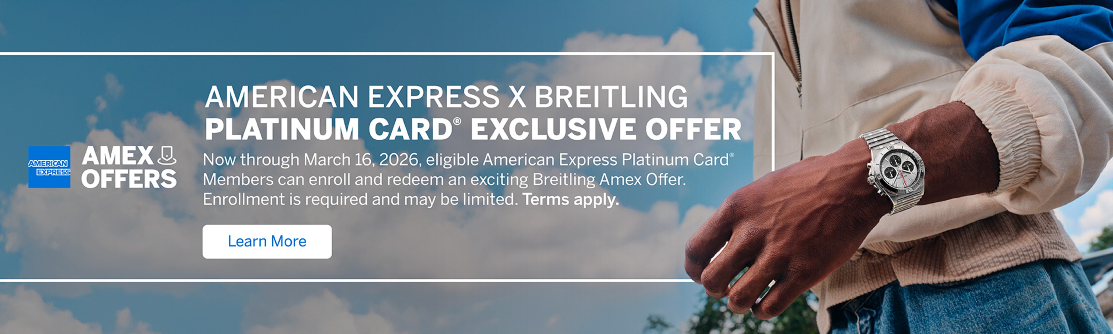 American Express x Breitling Exclusive Platinum Card® Offer (replace NOW THROUGH MARCH 16, 2026)