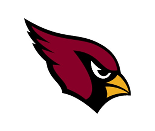 The logo of the NFL team Arizona Cardinals, a big red cardinal bird.