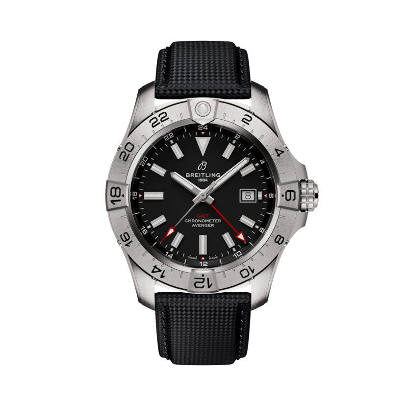 Avenger Automatic GMT 44 Black | V-DIAL-COLOR-5686 dial, A32320101B1X1