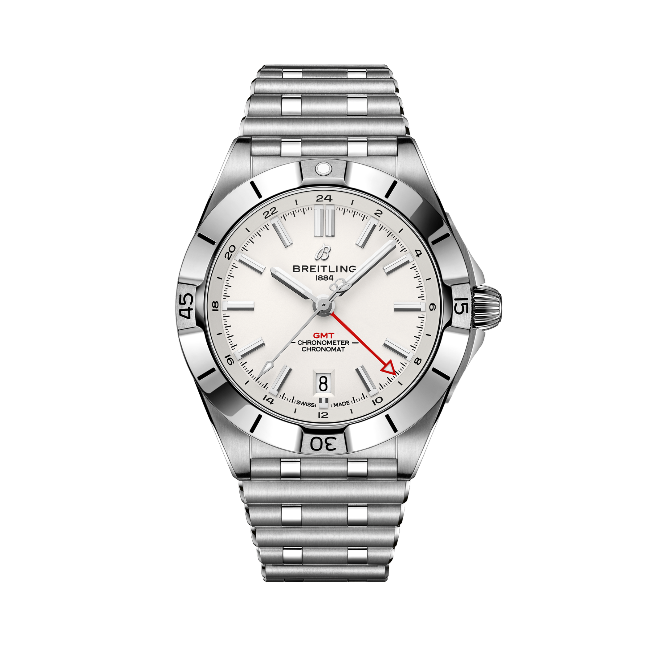 Chronomat Automatic GMT 40機械計時自動腕錶 白色 | V-DIAL-COLOR-5926 dial, A32398101A1A1