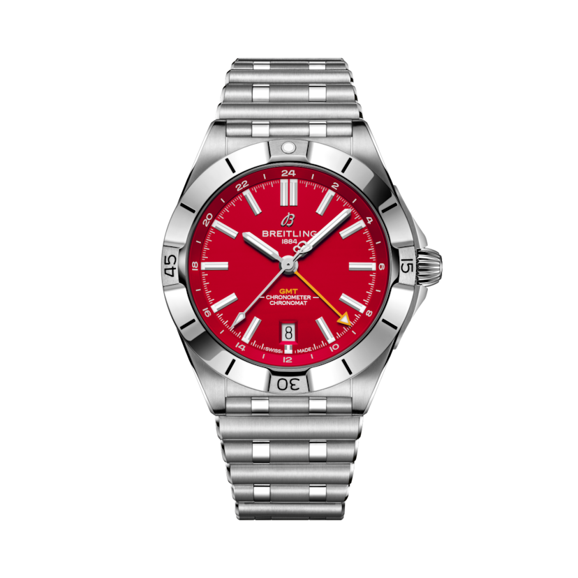 Chronomat Automatic GMT 40 NFL Kansas City Chiefs Edition, reference A32398B81K1A1. Link to product details.