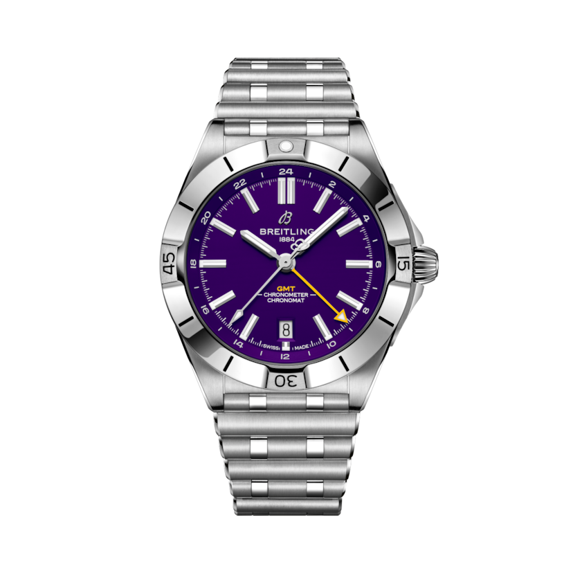 Chronomat Automatic GMT 40 NFL Minnesota Vikings Edition, reference A32398C31Q1A1. Link to product details.
