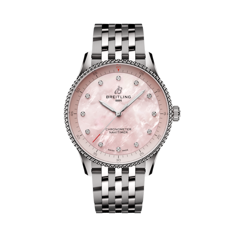 Navitimer 32, reference A77320D91K1A1. Link to product details.