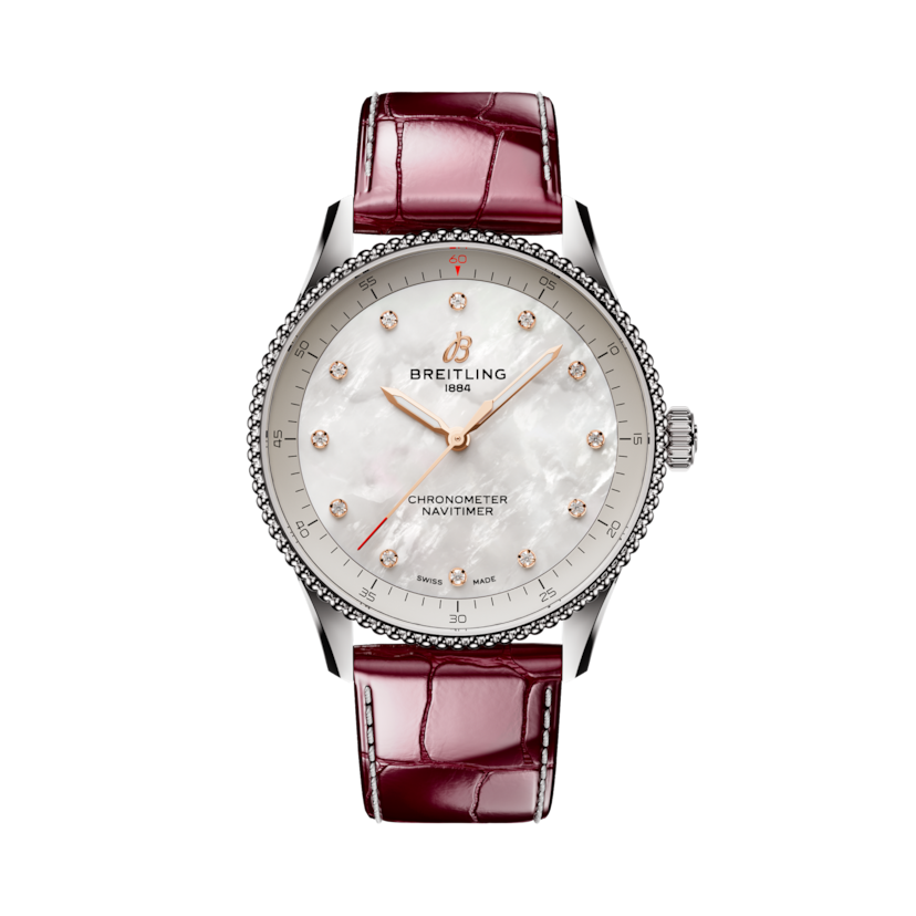 Navitimer 32, riferimento A77320E61A2P2. Link ai dettagli del prodotto.