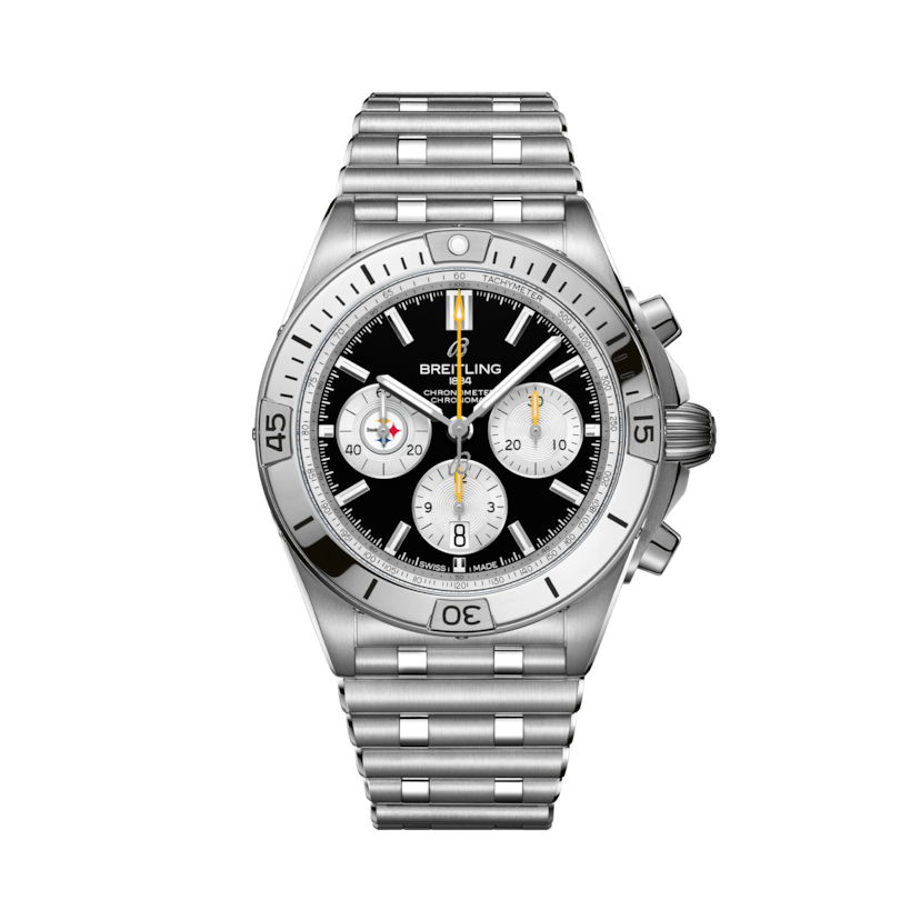 Chronomat B01 42 NFL Pittsburgh Steelers Edition Black | V-DIAL-COLOR-5686 dial, AB01342B1B2A1