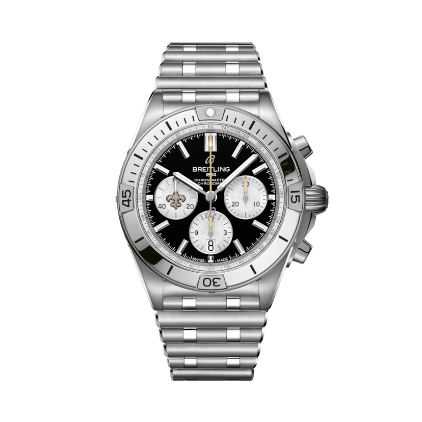 Chronomat B01 42 NFL New Orleans Saints Edition Black | V-DIAL-COLOR-5686 dial, AB01342B1B4A1