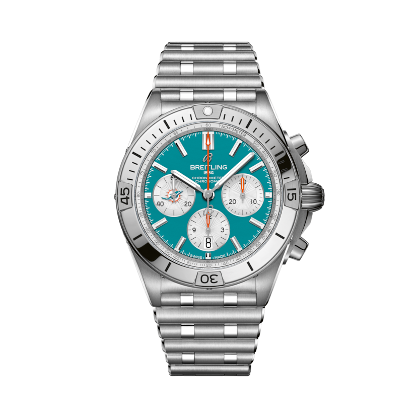 Chronomat B01 42 NFL Miami Dolphins Edition Green | V-DIAL-COLOR-5765 dial, AB01342B1L2A1