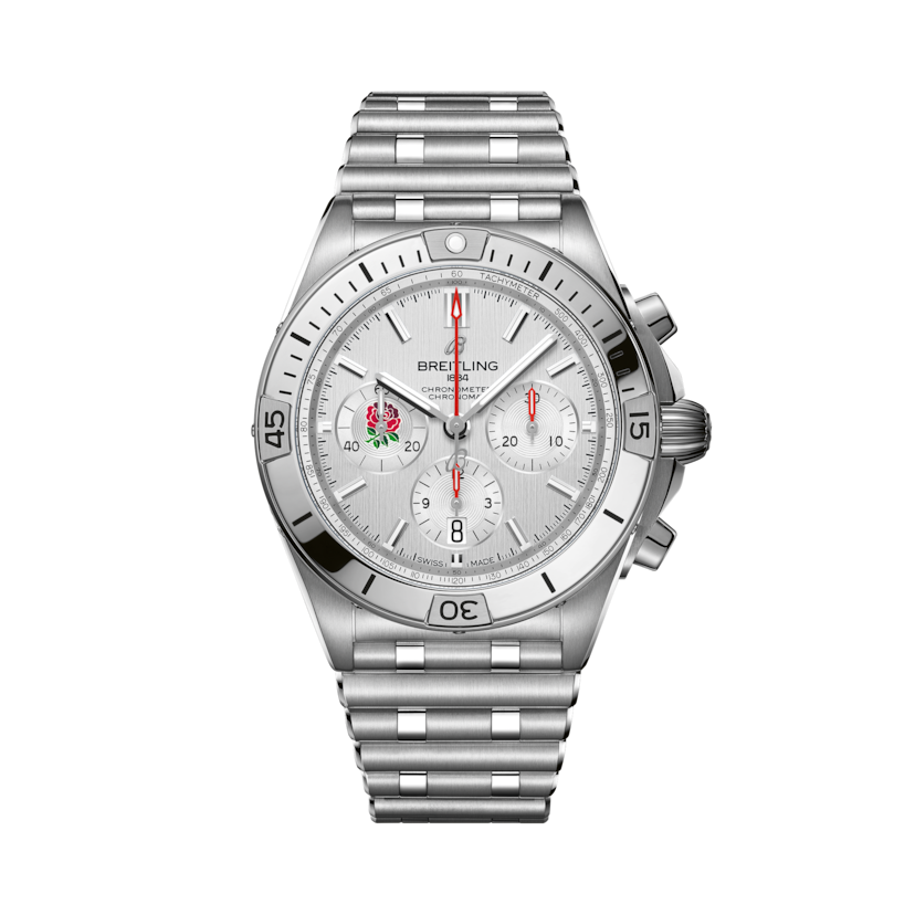 Chronomat B01 42 Six Nations England White | V-DIAL-COLOR-5926 dial, AB0134A71A1A1