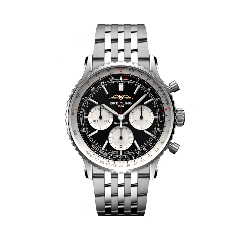 Navitimer B01 Chronograph 43 Black | V-DIAL-COLOR-5686 dial, AB0138211B1A1