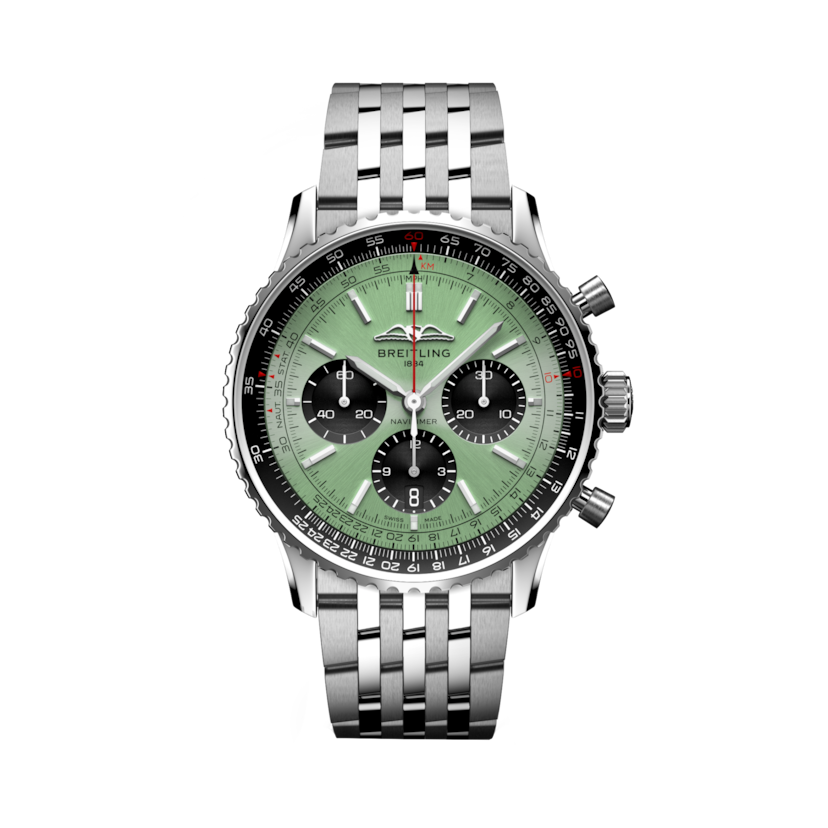 Navitimer B01 Chronograph 43 Mint green | V-DIAL-COLOR-8888 dial, AB0138241L1A1