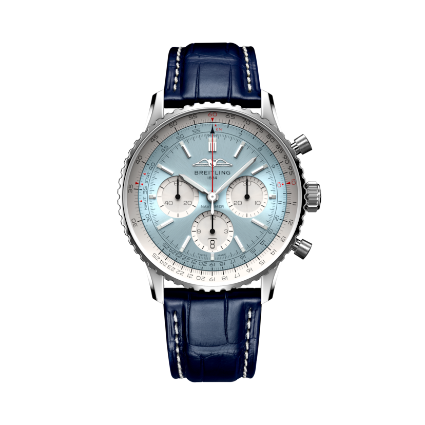 Navitimer B01 Chronograph 43 Ethos, reference AB01388B1C1P1. Link to product details.