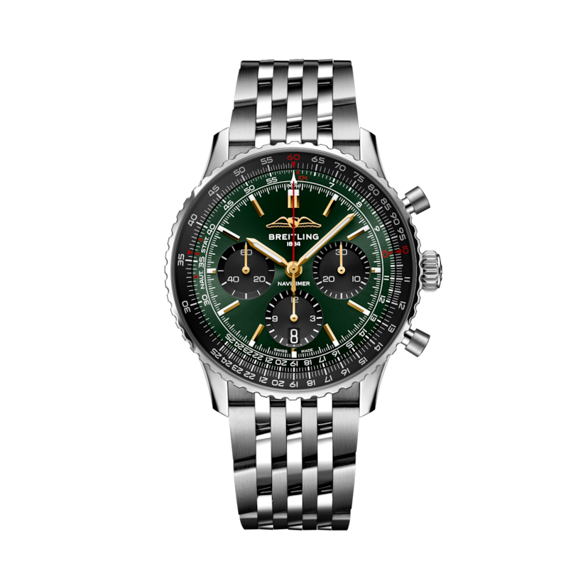 Navitimer B01 Chronograph 43 Zürich Limited Edition Green | V-DIAL-COLOR-5765 dial, AB01388C1L1A1