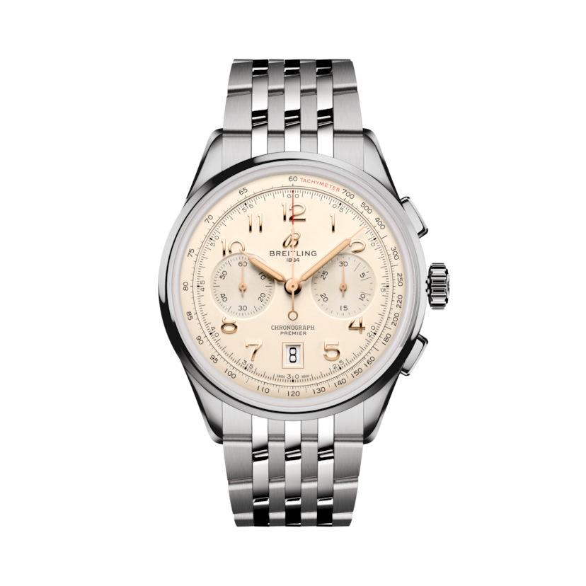 Premier B01 Chronograph 42 Cream | V-DIAL-COLOR-5842 dial, AB0145211G1A1