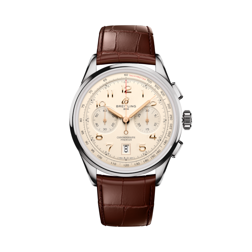 Premier B01 Chronograph 42 Cream | V-DIAL-COLOR-5842 dial, AB0145211G1P2