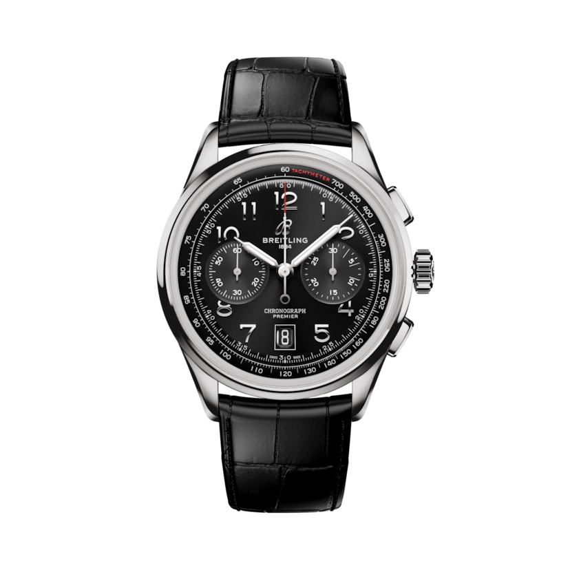 Premier B01 Chronograph 42 Black | V-DIAL-COLOR-5686 dial, AB0145221B1P2