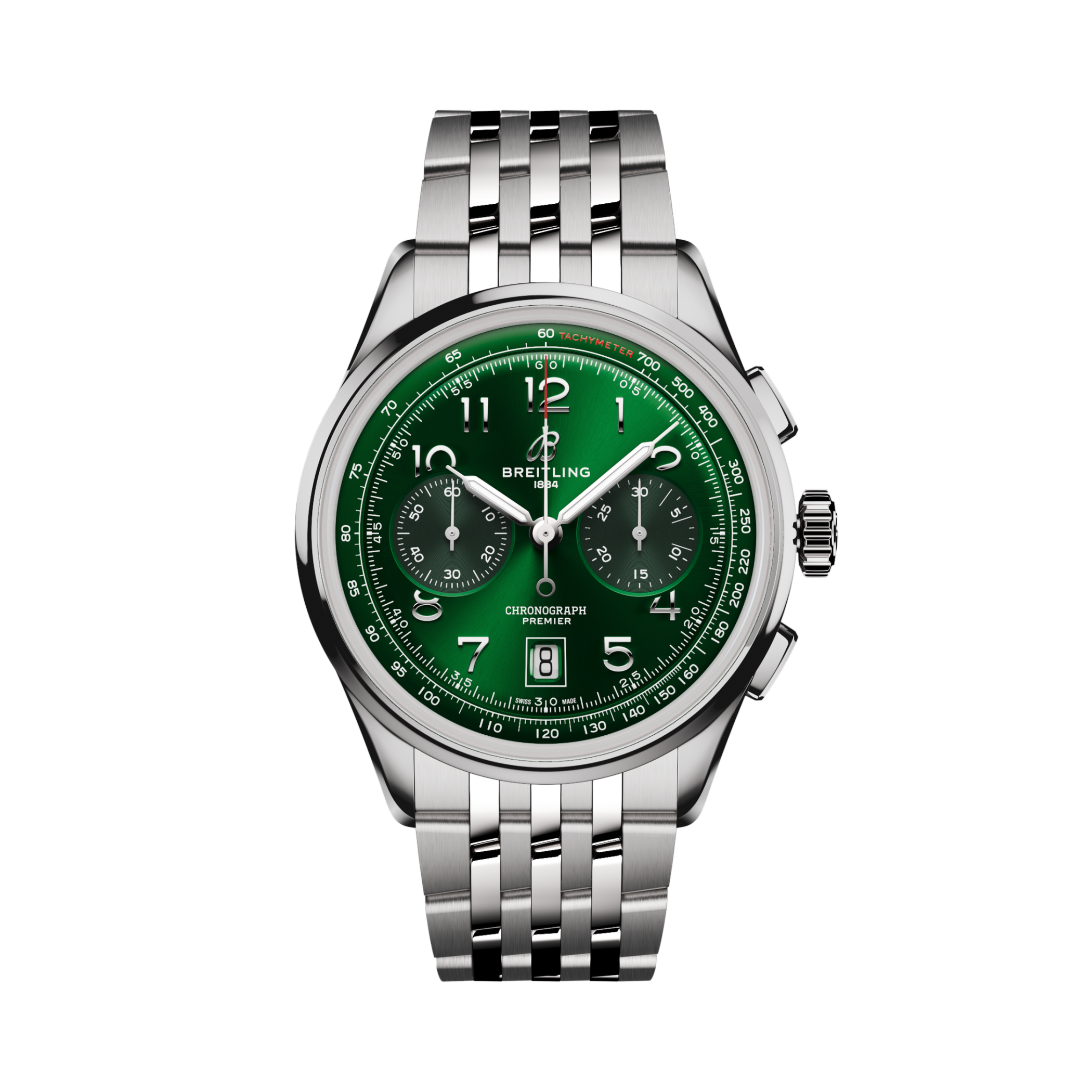 Premier B01 Chronograph 42 Grün | V-DIAL-COLOR-5765 dial, AB0145371L1A1