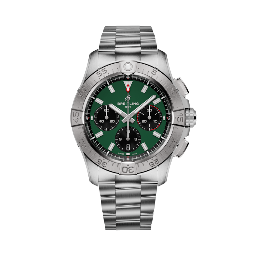 Avenger B01 Chronograph 42, reference AB0146101L1A1. Link to product details.
