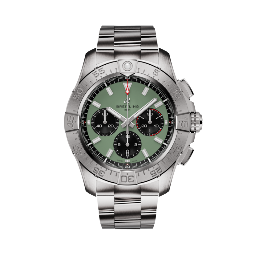 Avenger B01 Chronograph 44, reference AB0147101L1A1. Link to product details.