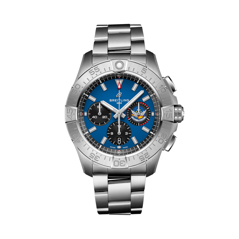 アベンジャー B01 クロノグラフ 44 ブルー インパルス ブルー | V-DIAL-COLOR-5714 dial, AB01471A1C1A1