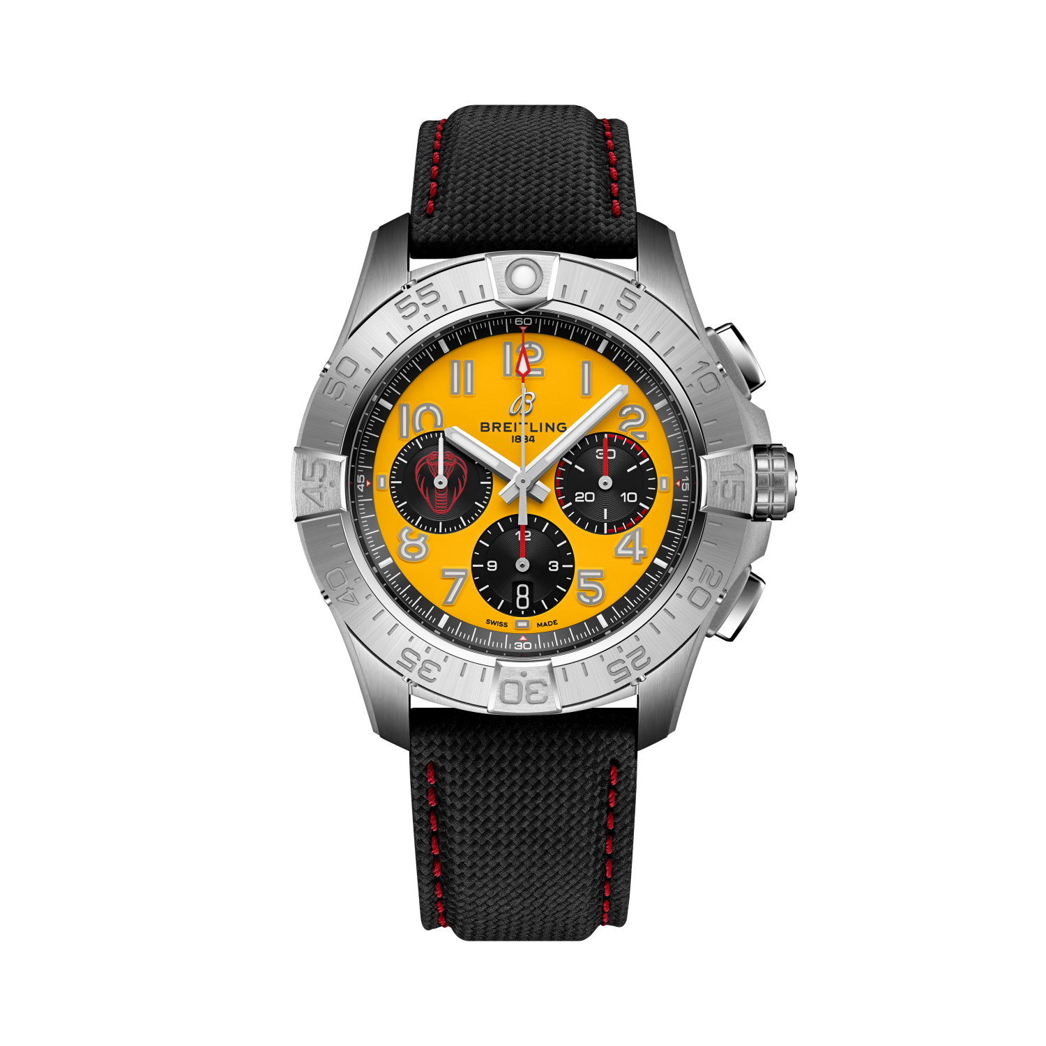 Avenger B01 Chronograph 44 Cobra Edition Yellow | VDIALCOLOR9999 dial, AB01474A1I1X1