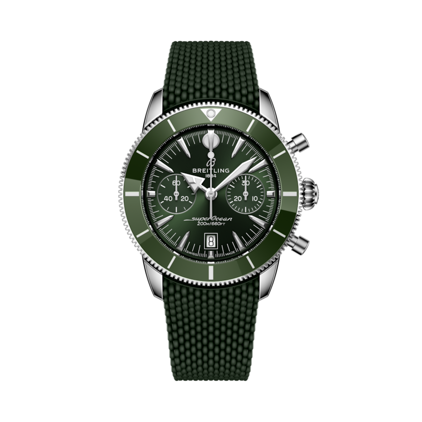 Superocean Heritage B01 Chronograph 42 Green | V-DIAL-COLOR-5765 dial, AB0156361L1S1