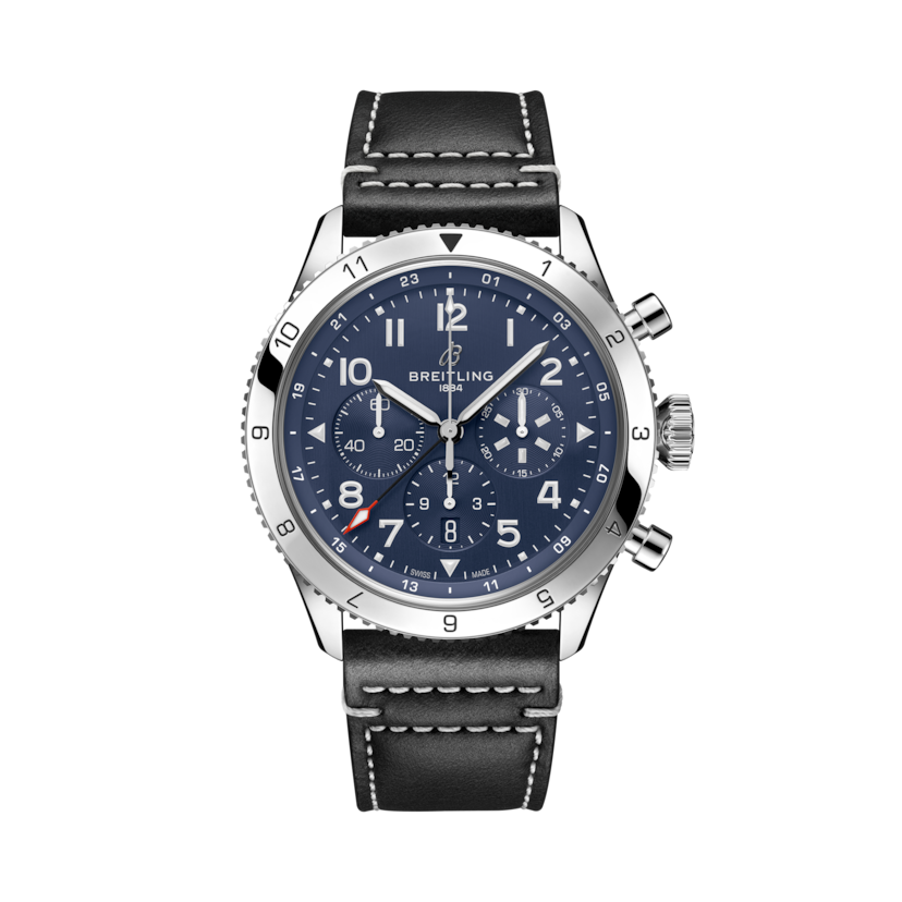 Super AVI B04 Chronograph GMT 46 Tribute to Vought F4U Corsair Blu | V-DIAL-COLOR-5714 dial, AB04451A1C1X1