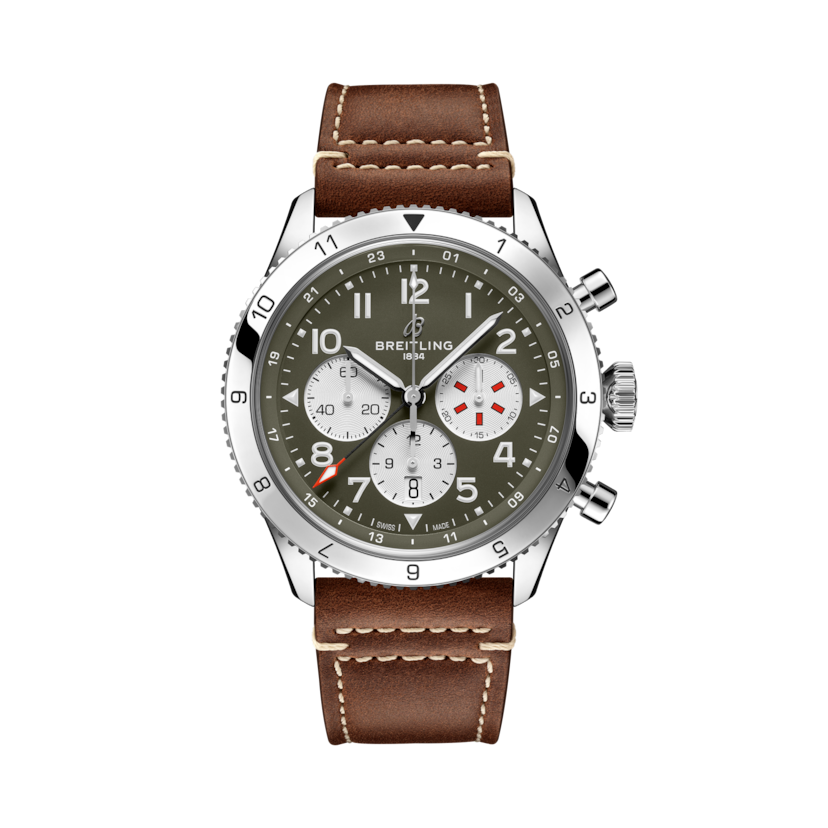 Super AVI B04 Chronograph GMT 46 Curtiss Warhawk, reference AB04452A1L1X1. Link to product details.