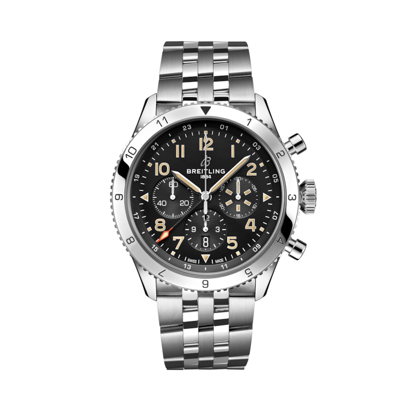Super AVI B04 Chronograph GMT 46 P-51 Mustang Black | V-DIAL-COLOR-5686 dial, AB04453A1B1A1