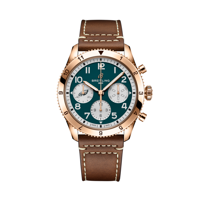 Classic AVI Chronograph 42 Super Bowl LIX Philadelphia Eagles Limited Edition, reference R233802A1L1X1. Link to product details.