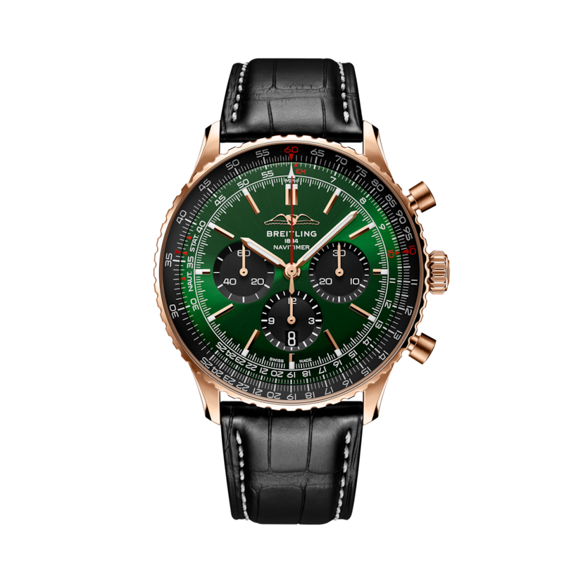 Navitimer B01 Chronograph 46 Green | V-DIAL-COLOR-5765 dial, RB0137241L1P1