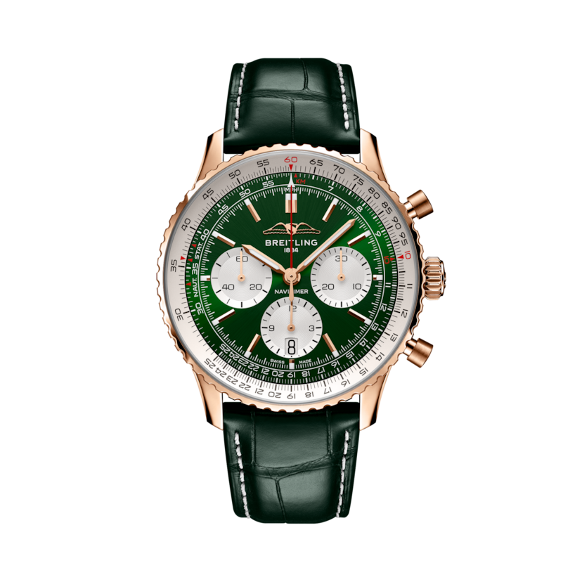 Navitimer B01 Chronograph 43 Green | V-DIAL-COLOR-5765 dial, RB01384A1L1P1