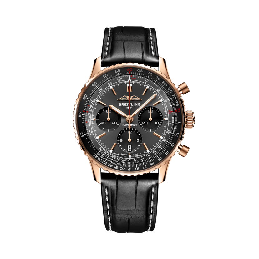 Navitimer B01 Chronograph 43, Referenz RB0138A11B1P1. Link zu Produktdetails.