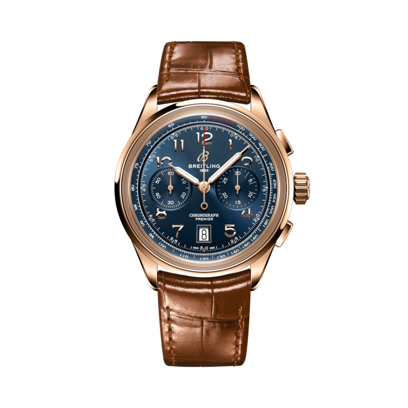 Premier B01 Chronograph 42, Referenz RB0145171C1P1. Link zu Produktdetails.