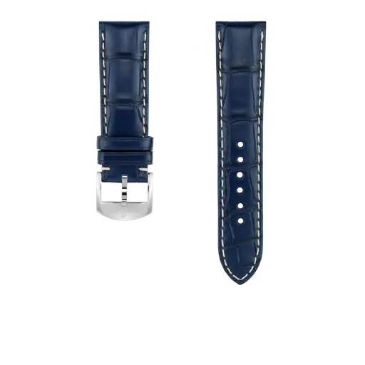 Correa de piel de cocodrilo azul 1015P