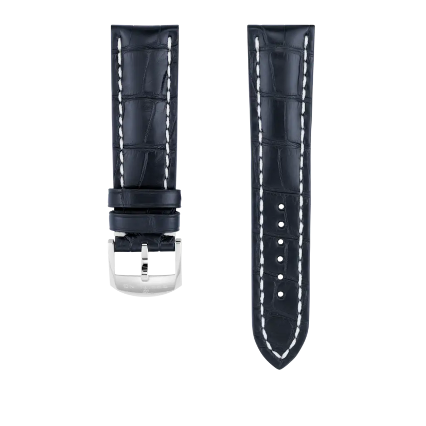 Blue alligator leather strap - 1025PL - image 1