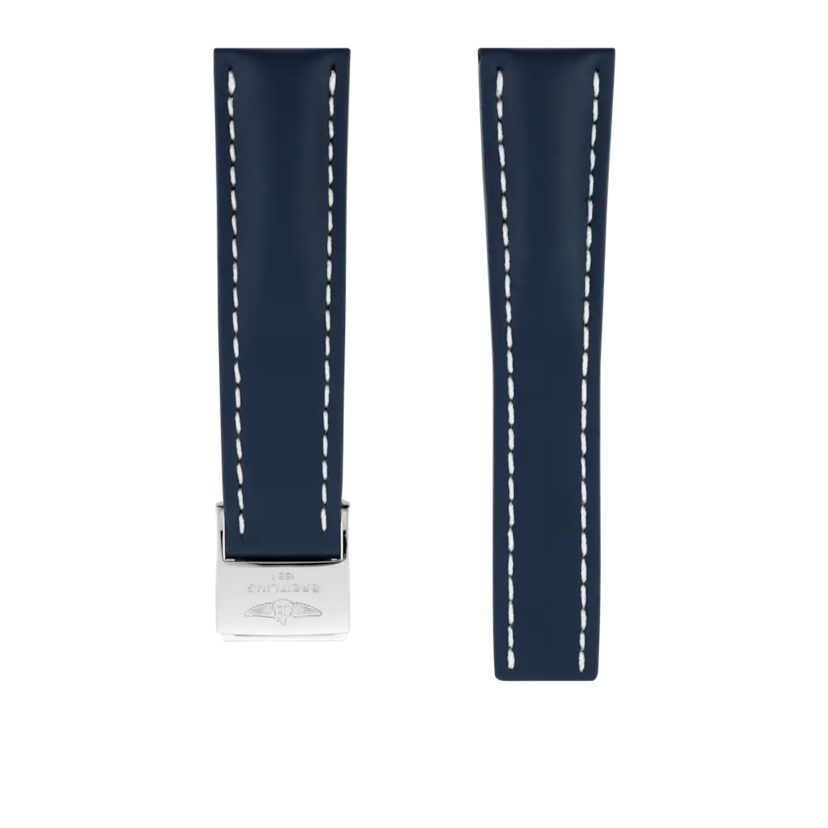 Blue calfskin leather strap - 102X - image 1