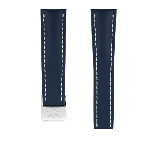 Blue calfskin leather strap 102X