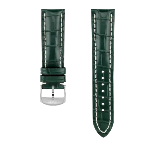 Correa de piel de cocodrilo verde 1030P